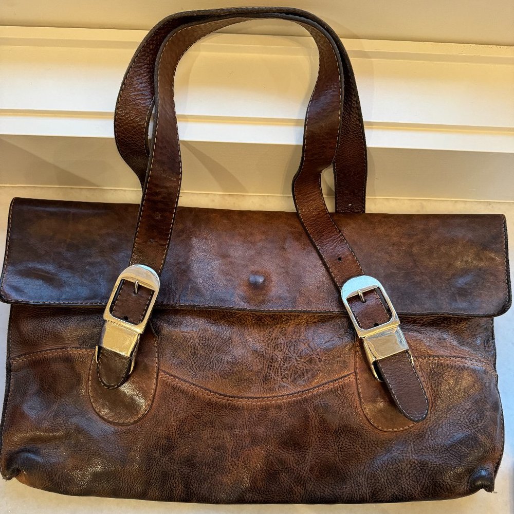 Numero 10 Brown Leather Handbag